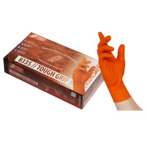 Hanskar Orange einnota L TGRIP