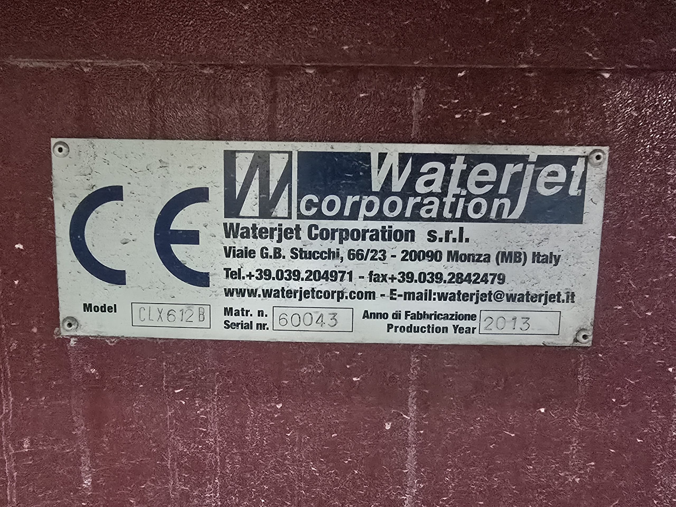 Vatnsskurðarvél notuð CLX 612 / 50 / S - 5 Ára - 4000X2000 Skurðarflötur - 50Hp dæla - Image 9